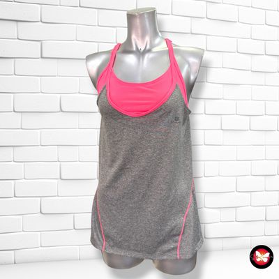 **HOY** Camiseta deportiva con top DOMYOS color Gris y fresa Talla S