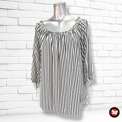 **HOY** Blusa escote barco de rayitas STREET ONE color Blanco y negro Talla 40