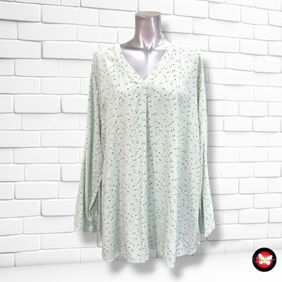 **HOY** Blusa de manga larga de florecitas MAXI BLUE color Menta Talla 52
