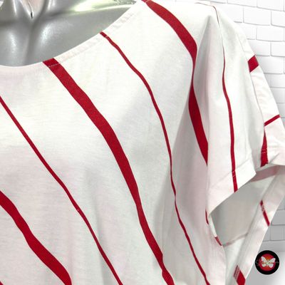 **HOY** Camiseta de manga corta color Blanco y rojo Talla 46
