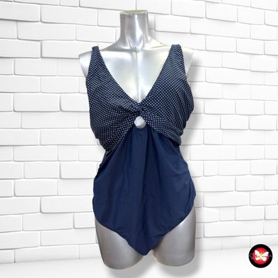 **HOY** Bañador entero con mini lunares PRENATAL color Azul marino y blanco Talla L