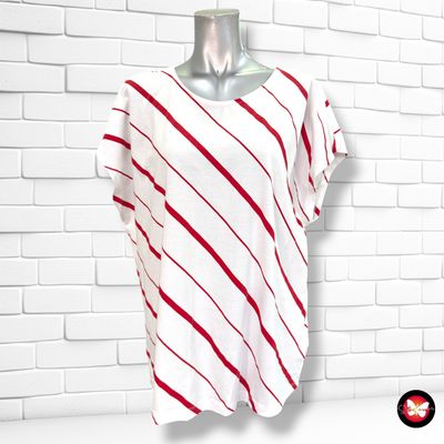 **HOY** Camiseta de manga corta color Blanco y rojo Talla 46