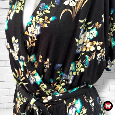 **HOY** Vestido escote cruzado de flores WAREHOUSE color Negro y varios Talla 38