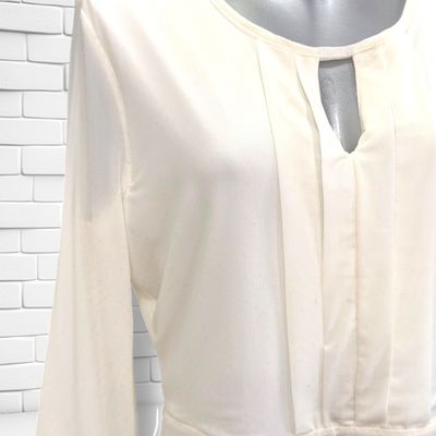 **HOY** Vestido de mangas traslúcidas ANNA FIELD color Blanco Talla L