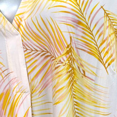 **HOY** Vestido blusón estampado HEMA color Crema y amarillo Talla L (grande)