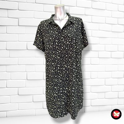 **HOY** Vestido camisero de florecitas DIVIDED color Negro y varios Talla M