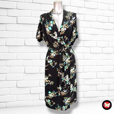 **HOY** Vestido escote cruzado de flores WAREHOUSE color Negro y varios Talla 38