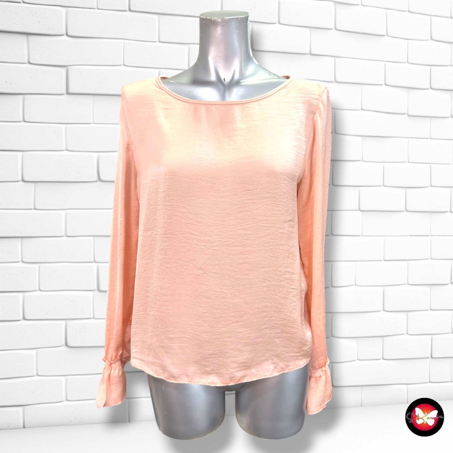 Blusa de manga larga satinada CLOCKHOUSE color Rosa Talla 36