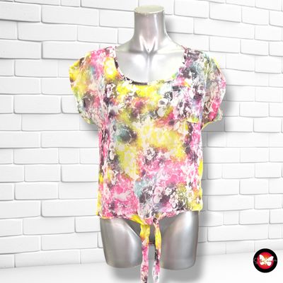**HOY** Blusa traslúcida de flores con lazo TALLY WEIJL color Varios Talla 36