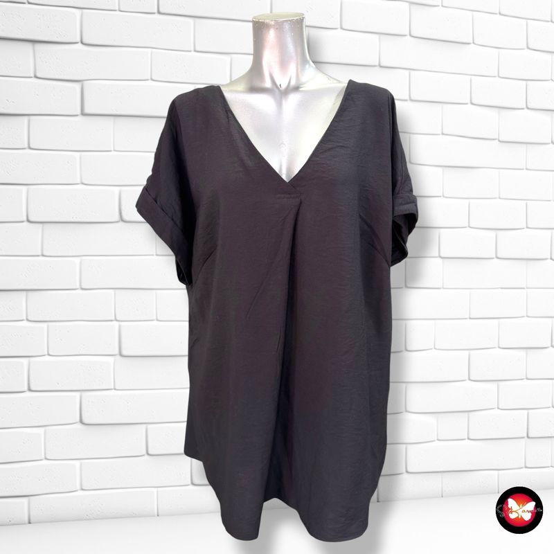 Blusa de manga corta C&amp;A color Negro Talla 44/46 (grande)