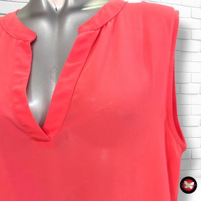 **HOY** Blusa traslúcida sin mangas AMISU color Coral Talla L
