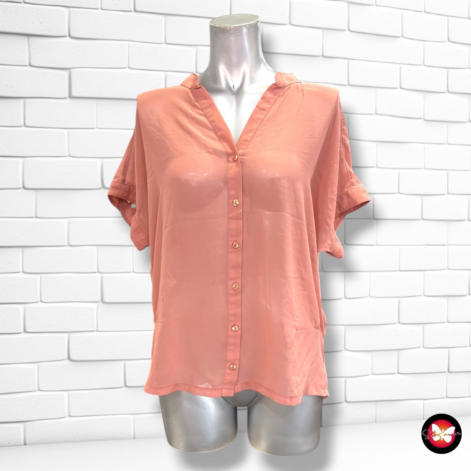 Camisa traslúcida VILA color Rosa viejo Talla S