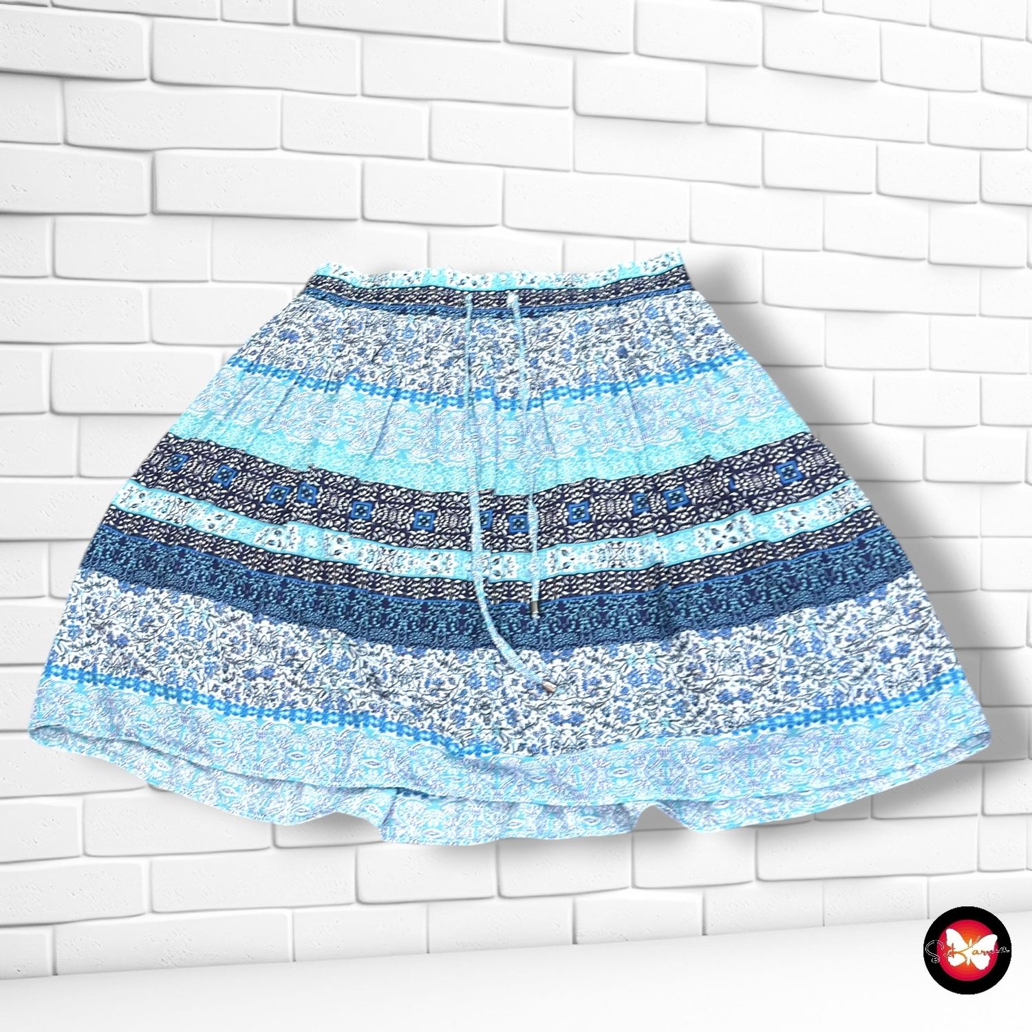 Falda sueltita ESPRIT color Azul y turquesa Talla XS