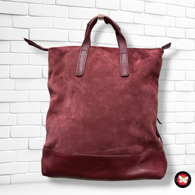 **HOY** Bolso de mano de ante JOST color Granate Talla MEDIANO
