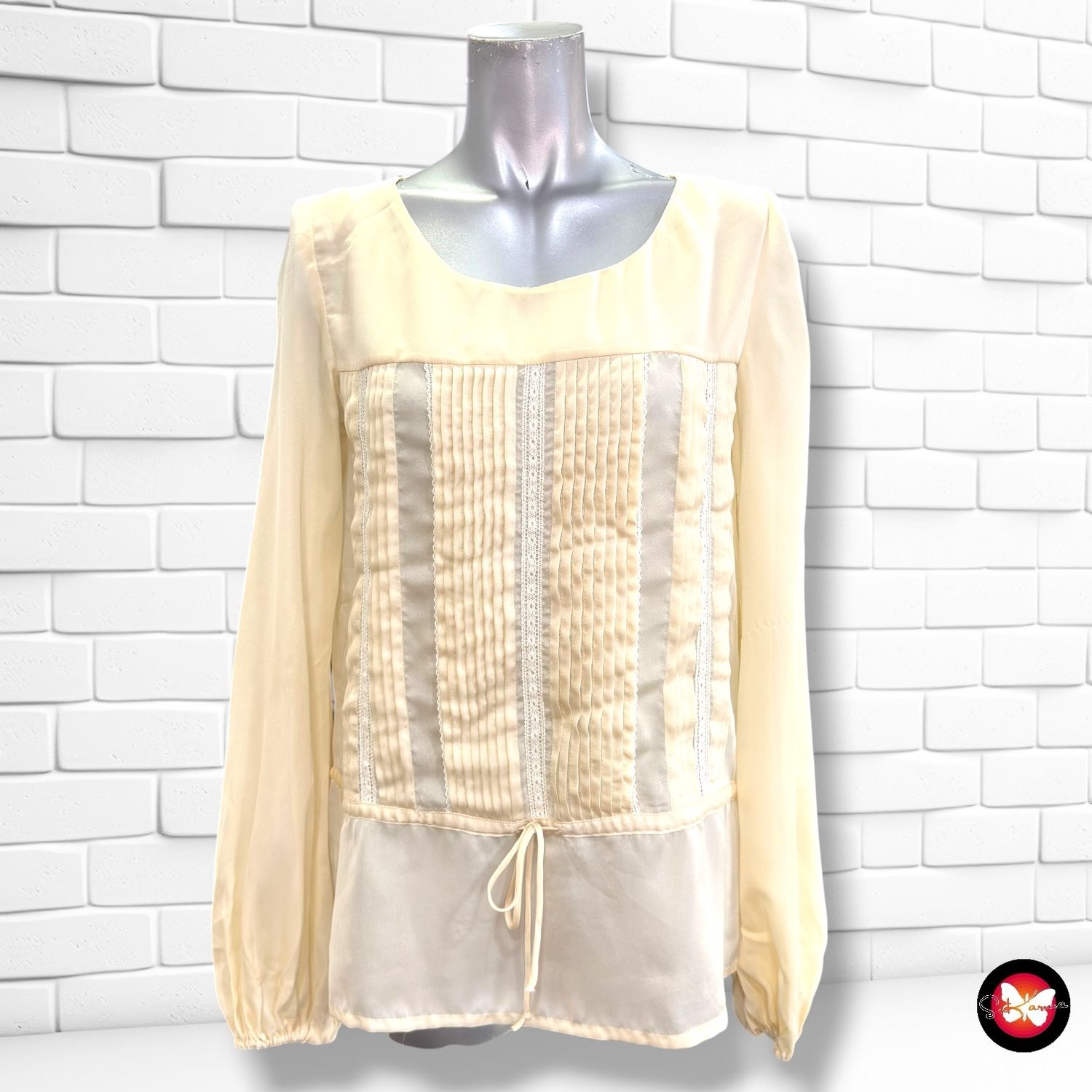 Blusa estilo romántico MANGO color Crema Talla S