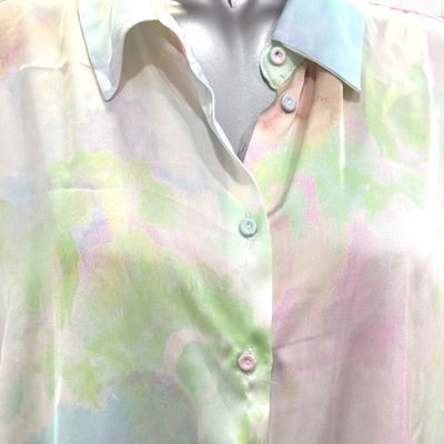 **HOY** Camisa oversized de manga larga tie-dye ZARA color Varios Talla L