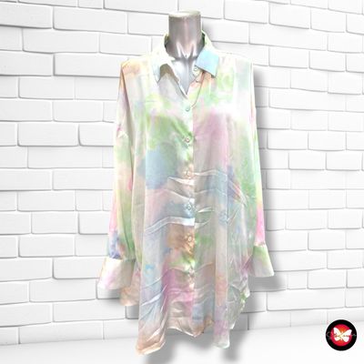 **HOY** Camisa oversized de manga larga tie-dye ZARA color Varios Talla L