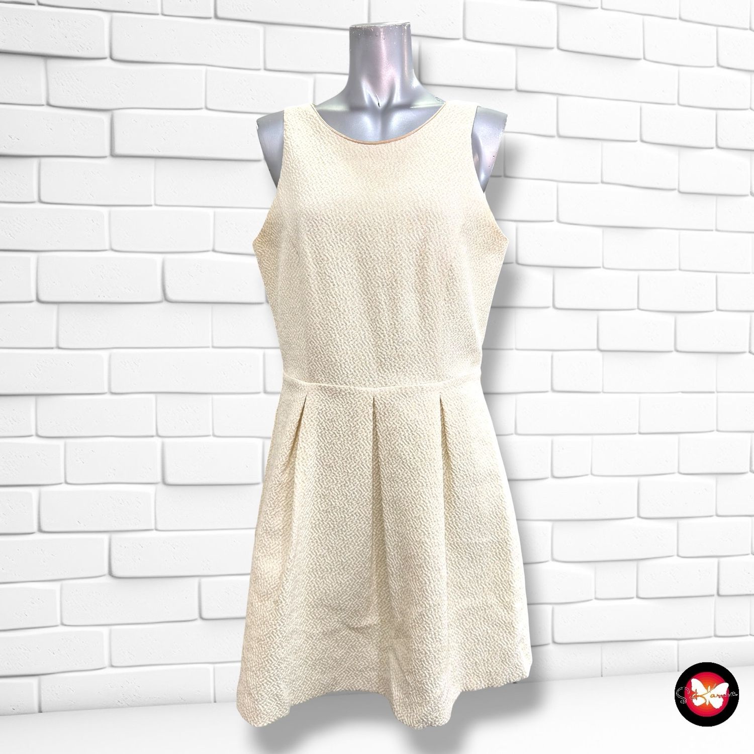 Vestido de ceremonia TINTORETTO color Crema y dorado Talla 42