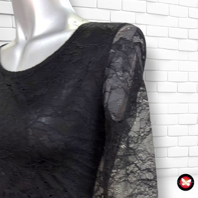 **HOY** Vestido de noche de encaje color Negro Talla XXS