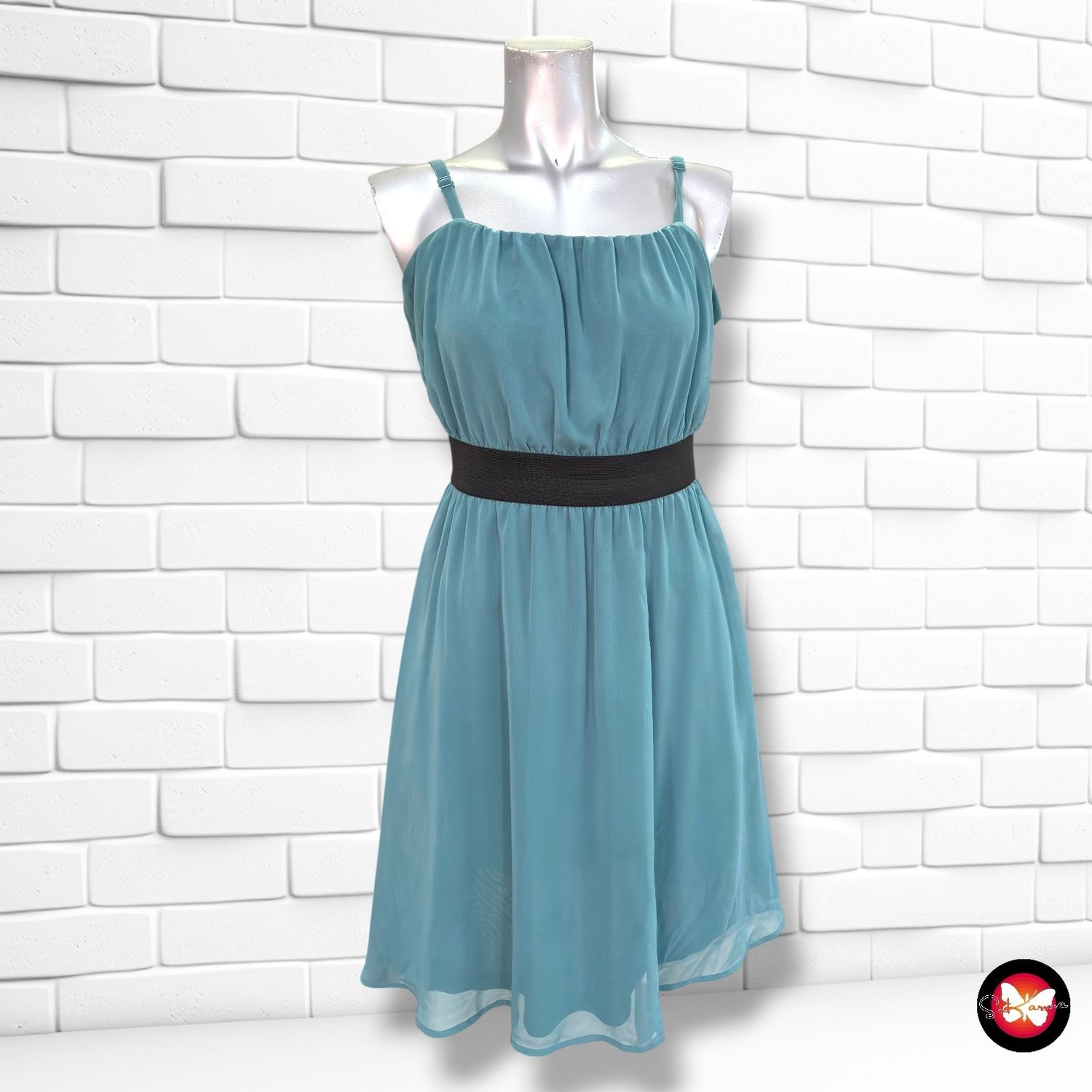 Vestido de fiesta EVEN&amp;ODD color Petróleo Talla M