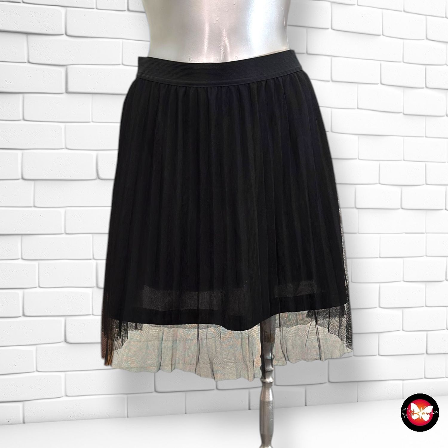 Falda plisada de noche DIVIDED color Negro Talla S