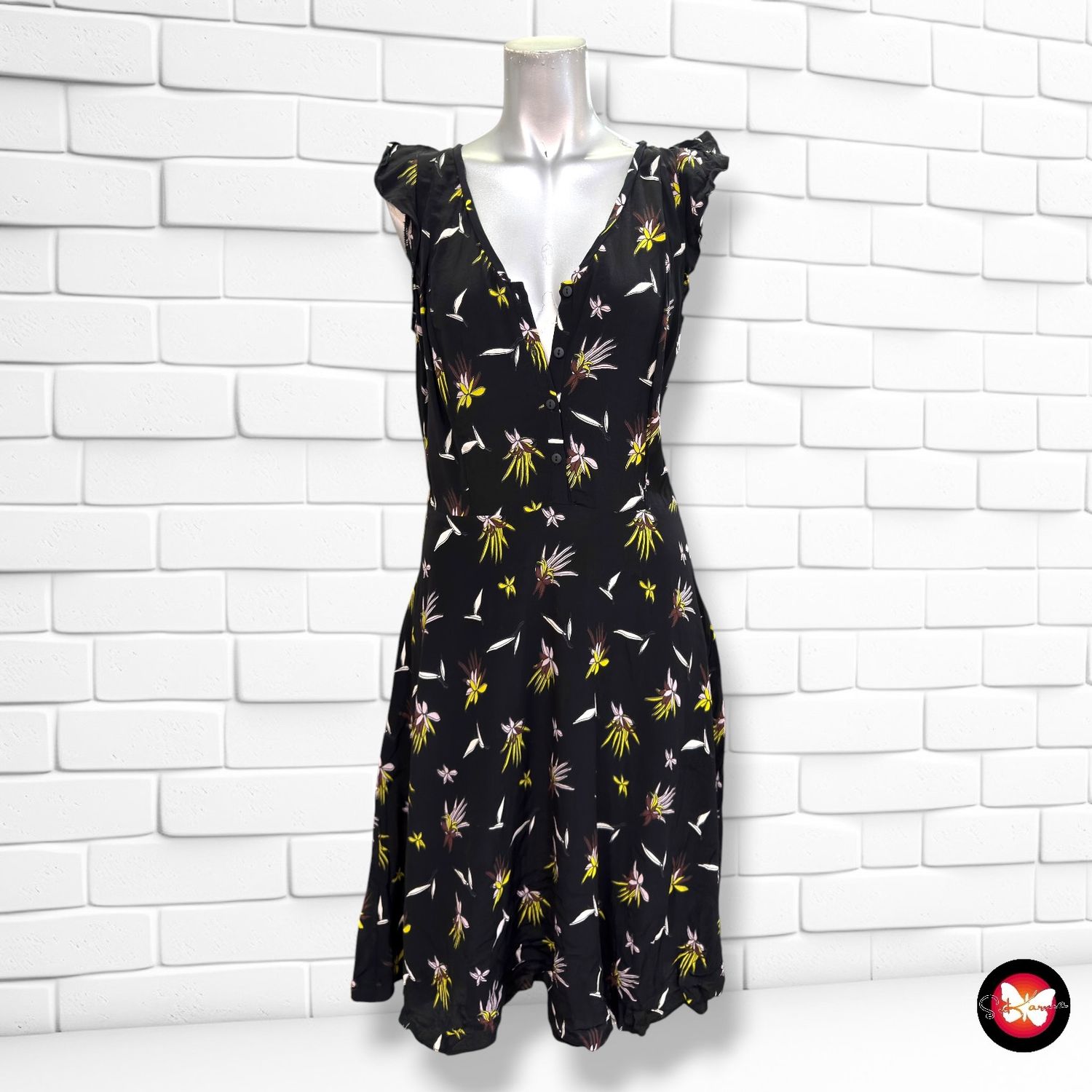 Vestido sin mangas estampado STEPS color Negro y varios Talla 36