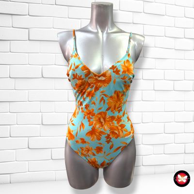 **HOY** Bañador entero MAJESTIC color Turquesa y naranja Talla 38B