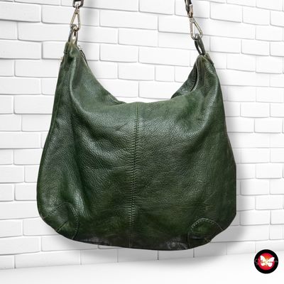 **HOY** Bolso bandolera de piel  color Verde Talla GRANDE