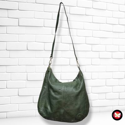**HOY** Bolso bandolera de piel  color Verde Talla GRANDE