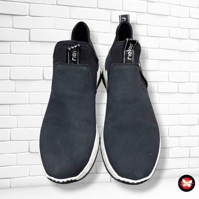 **HOY** Zapatillas de piel y neopreno RIEKER color Negro Talla Calzado 40