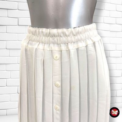 **HOY** Falda midi plisada (traslúcida)  color Blanco Talla S