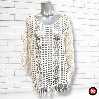 **HOY** Jersey de ganchillo  color Blanco Talla ÚNICA