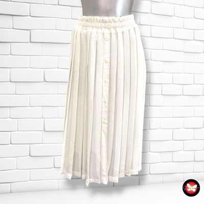 **HOY** Falda midi plisada (traslúcida)  color Blanco Talla S