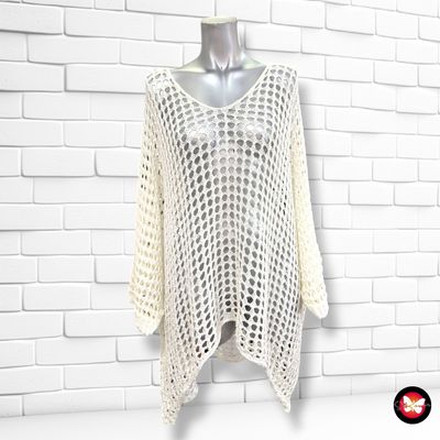 **HOY** Jersey de ganchillo  color Blanco Talla ÚNICA GRANDE