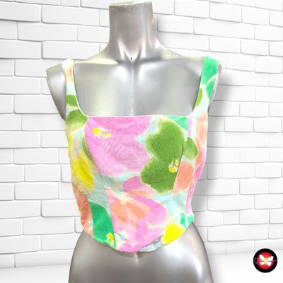 **HOY** Crop top de flores STRADIVARIUS color Varios Talla S