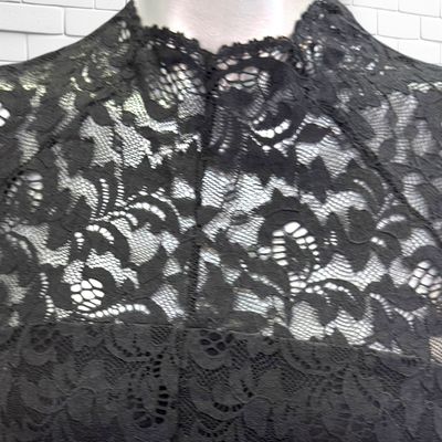 **HOY** Blusa de noche de encaje  color Negro Talla ÚNICA