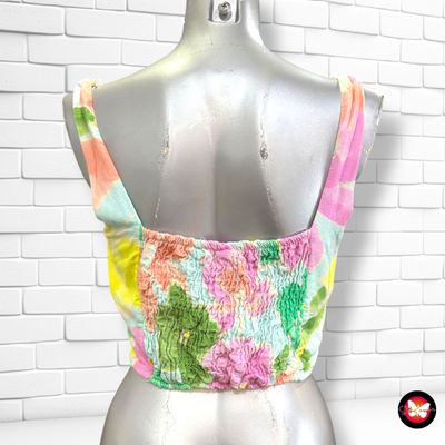 **HOY** Crop top de flores STRADIVARIUS color Varios Talla S