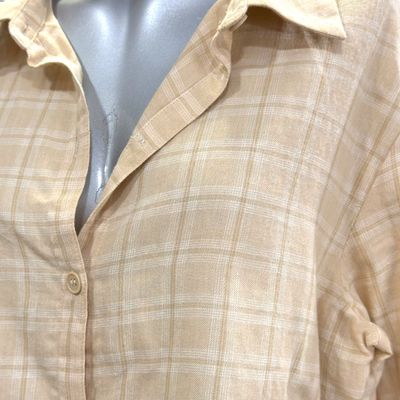 **HOY** Camisa cropped de manga larga DIVIDED color Beige Talla S