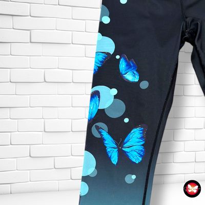 **HOY** Mallas deportivas “mariposas"  color Negro y turquesa Talla M