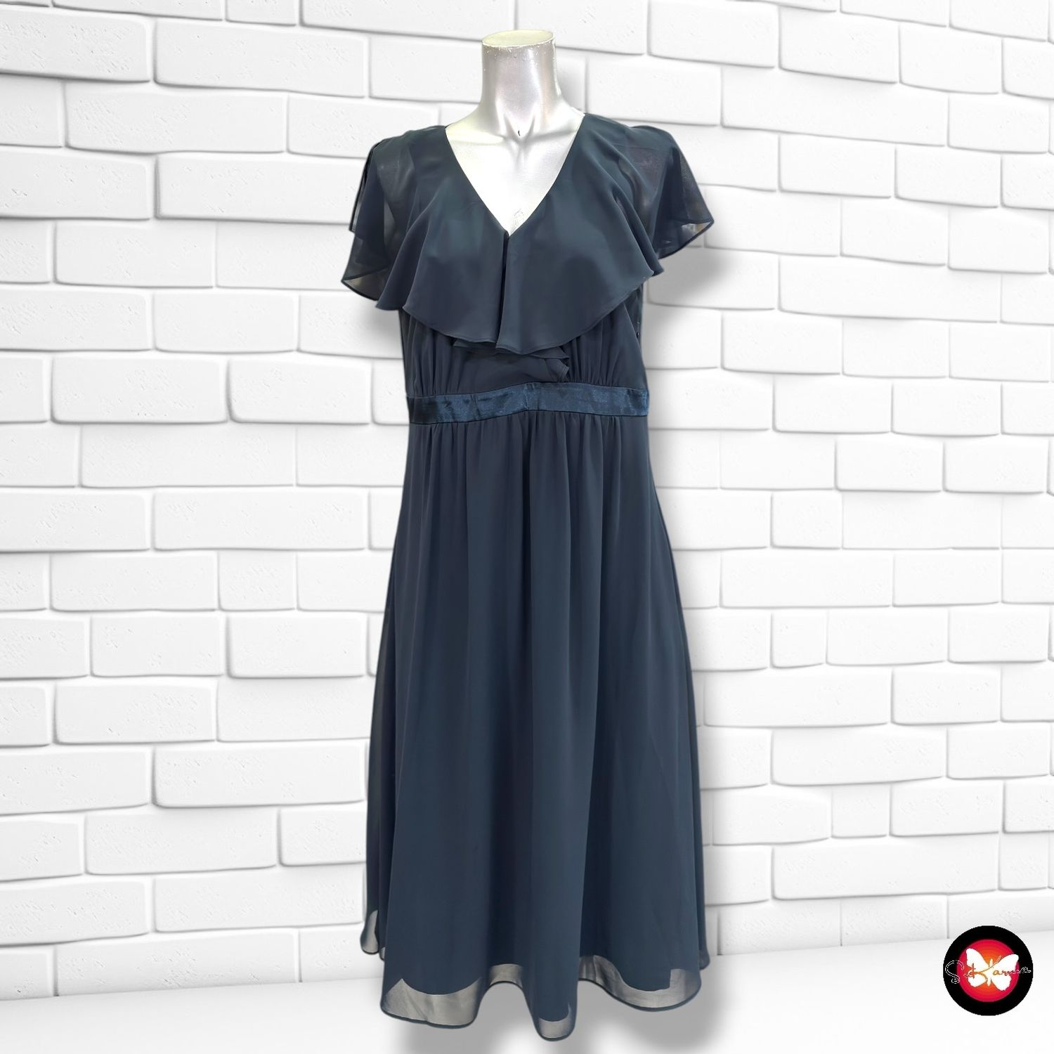 Vestido de fiesta MARIPOSA color Azul marino Talla S