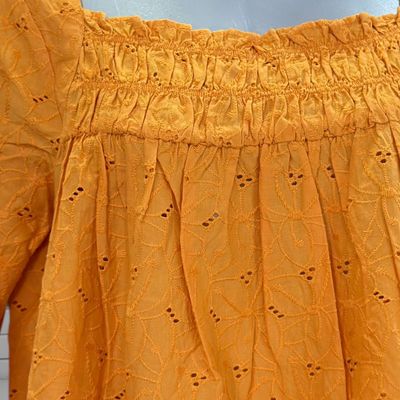 **HOY** Vestido escote barco MANGO color Naranja Talla M (grande)