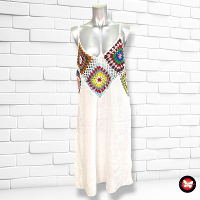 **HOY** Vestido playero color Blanco y varios Talla ÚNICA