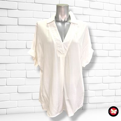 **HOY** Blusa de manga corta SHEIN color Blanco Talla M (grande)