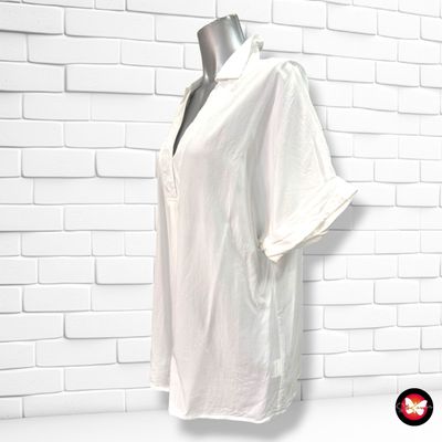**HOY** Blusa de manga corta SHEIN color Blanco Talla M (grande)