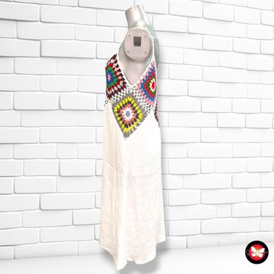 **HOY** Vestido playero color Blanco y varios Talla ÚNICA