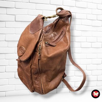 **HOY** Mochila de piel ROSSI color Marrón Talla GRANDE