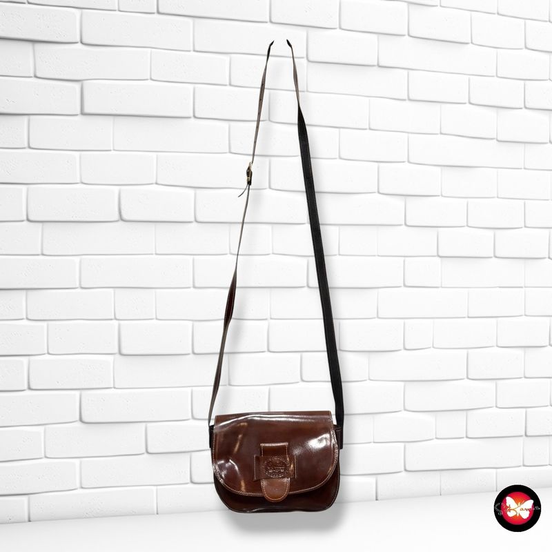 Bolso bandolera de piel  color Marrón Talla PEQUEÑO