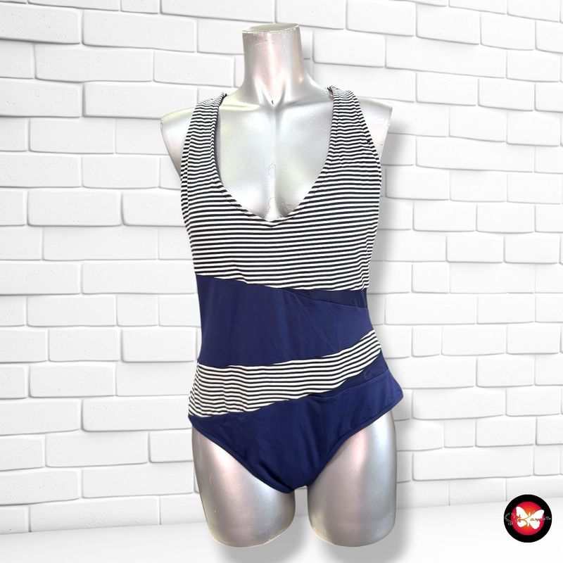 Bañador entero tipo marinero NIPTUK color Azul y blanco Talla 38