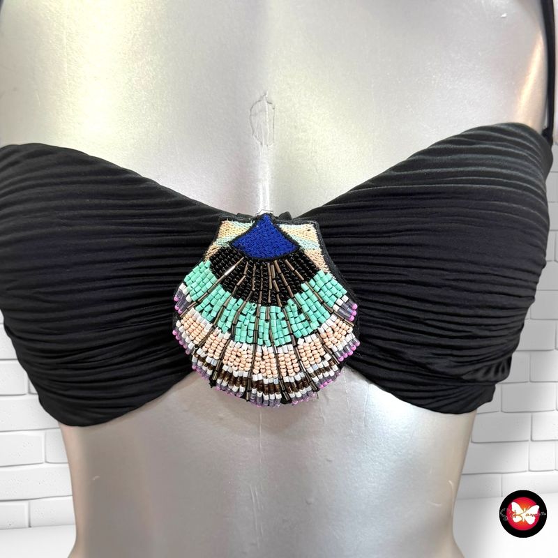 Bikini con aplique  color Negro Talla S