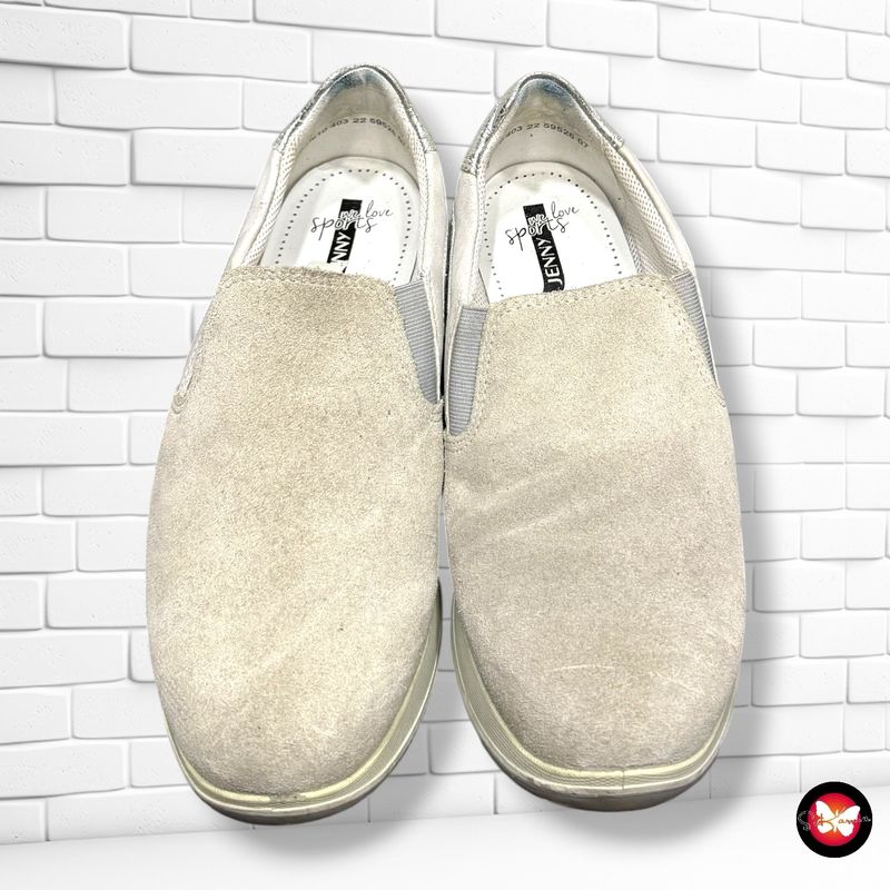 Zapatillas de ante color Beige y plateado Talla Calzado 37